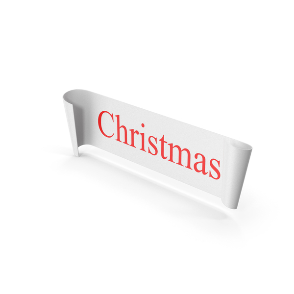 Christmas Ribbon Banner PNG & PSD Images