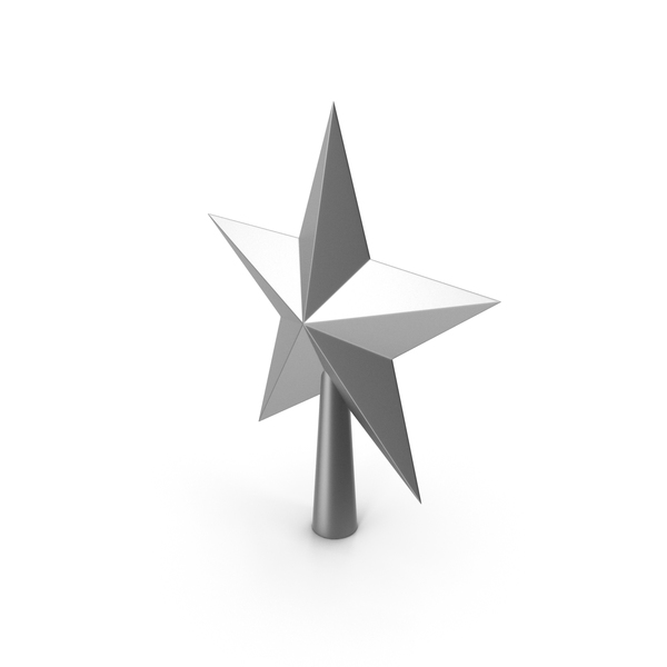 Tree Topper: Christmas Star Metal PNG & PSD Images
