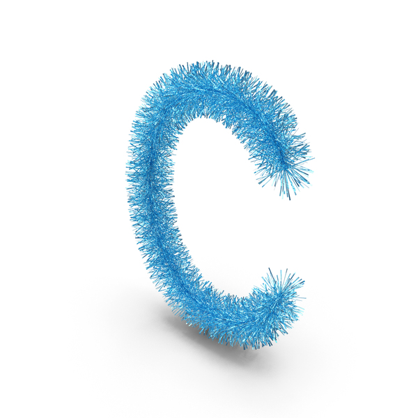 Christmas Tinsel Letter C PNG & PSD Images