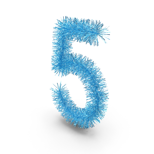 Christmas Tinsel Number 5 PNG & PSD Images