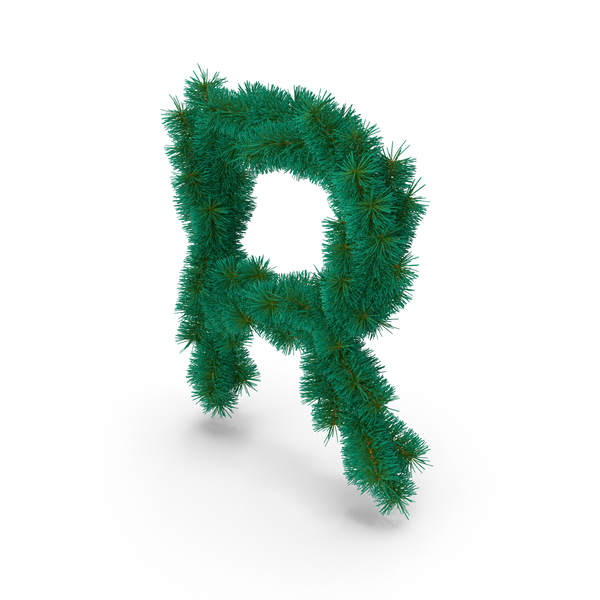 Roman Alphabet: Christmas Tree Letter R PNG & PSD Images