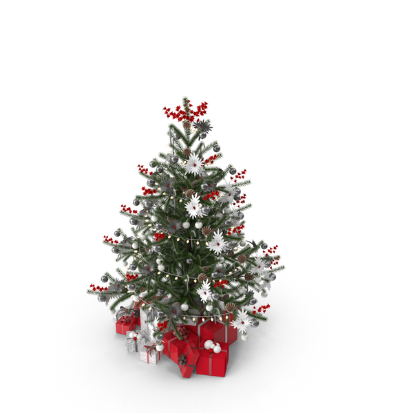 Christmas Tree with Gifts and Garland PNG & PSD Images Christmas Tree with Gifts and Garland PNG & PSD Images