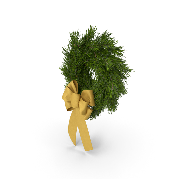 Christmas Wreath with Gold Bow PNG & PSD Images Christmas Wreath with Gold Bow PNG & PSD Images