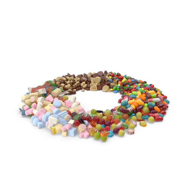 Candy Bar: Circle of Mixed Sweets PNG & PSD Images Candy Bar: Circle of Mixed Sweets PNG & PSD Images
