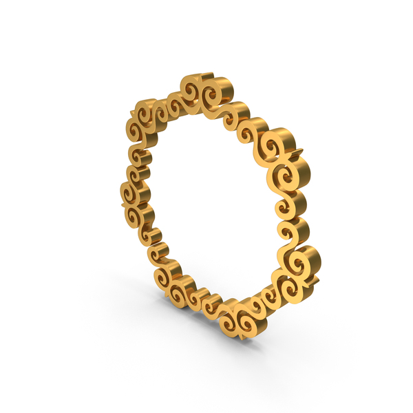 Picture: Circle Rounded Border Frame Design Gold PNG & PSD Images
