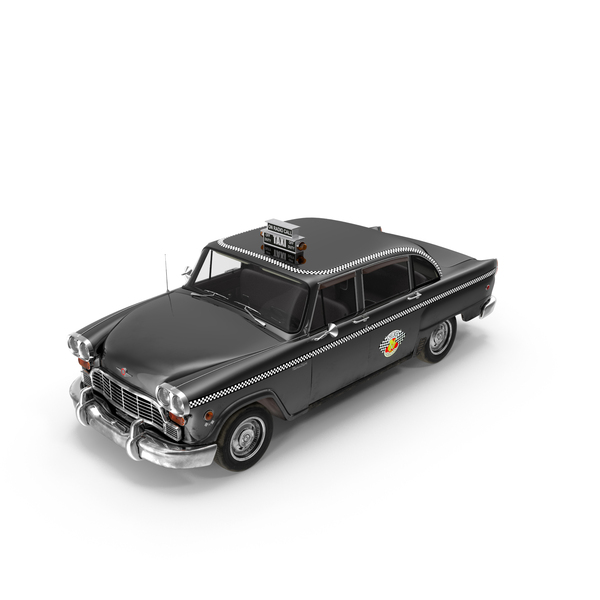 Antique Car: Classic Checker Taxi Cab PNG & PSD Images