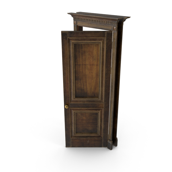 Classic Door Faded Wood Open PNG & PSD Images