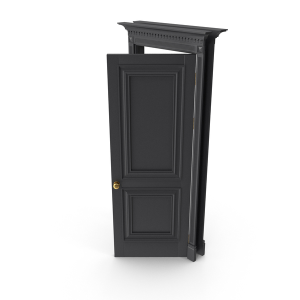 Classic Door Wood Anthracite Gray Open PNG & PSD Images Classic Door Wood Anthracite Gray Open PNG & PSD Images