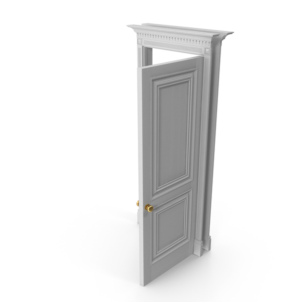 Classic Door Wood White Open FIXED PNG & PSD Images Classic Door Wood White Open FIXED PNG & PSD Images