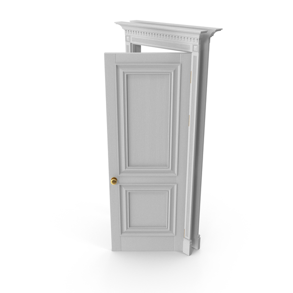 Classic Door Wood White Open FIXED PNG & PSD Images Classic Door Wood White Open FIXED PNG & PSD Images