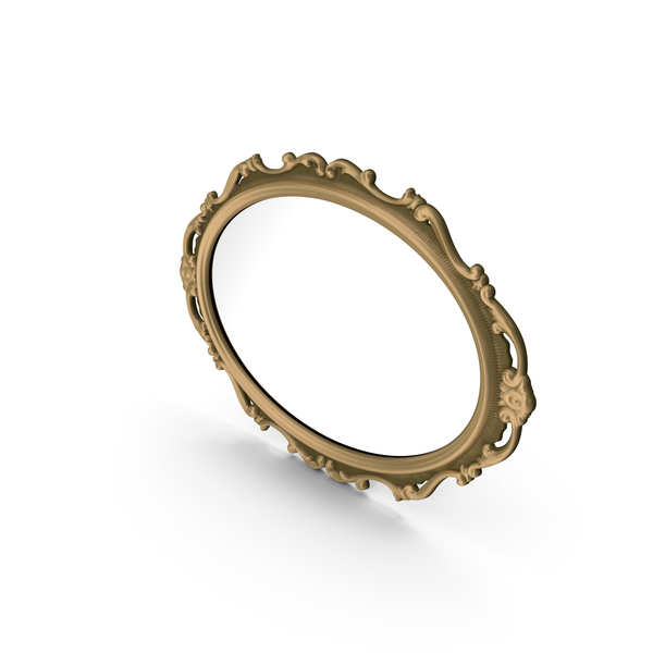 Oval: Classic Mirror In Baroque Style PNG & PSD Images