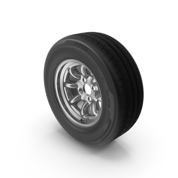 Car: Classic Silver Racing Rim PNG & PSD Images