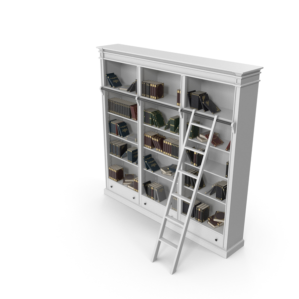 Classic White Bookcase with Books PNG & PSD Images Classic White Bookcase with Books PNG & PSD Images
