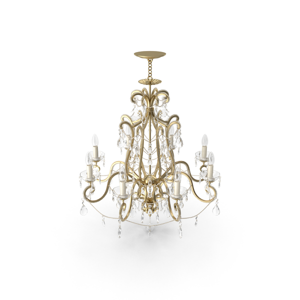 Classical Chandelier with Swarovski Pendants PNG & PSD Images Classical Chandelier with Swarovski Pendants PNG & PSD Images