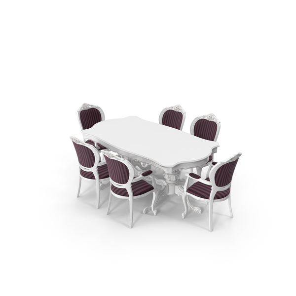 Room: Classical Dining Table & Chair Set PNG & PSD Images Room: Classical Dining Table & Chair Set PNG & PSD Images