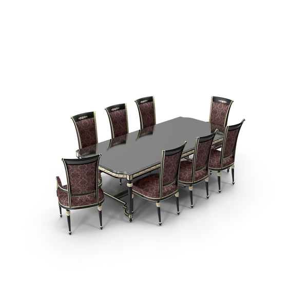 Room Set: Classical Dining Table PNG & PSD Images Room Set: Classical Dining Table PNG & PSD Images