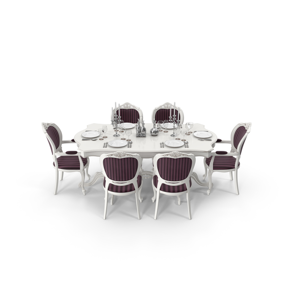 Room: Classical Dining Table Set PNG & PSD Images