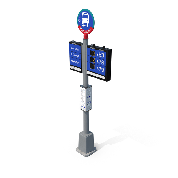 Traffic Signs: Clean Bus Stop Sign With Routes PNG & PSD Images Traffic Signs: Clean Bus Stop Sign With Routes PNG & PSD Images