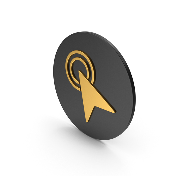 Cursor: Click Gold Icon PNG & PSD Images