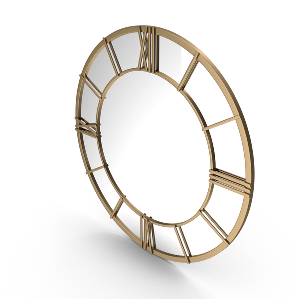 Interior: Clock Face Frame Accent Mirror PNG & PSD Images Interior: Clock Face Frame Accent Mirror PNG & PSD Images