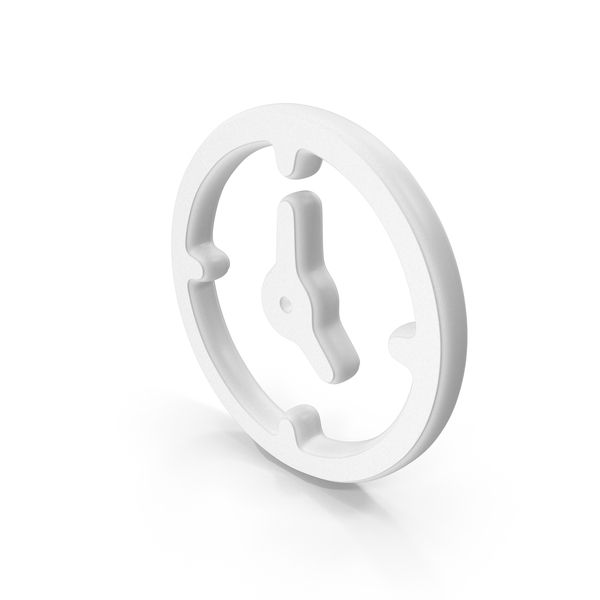 Symbols: Clock White Symbol PNG & PSD Images