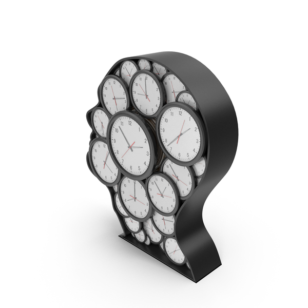Clock: Clocks Forming A Head Icon PNG & PSD Images Clock: Clocks Forming A Head Icon PNG & PSD Images