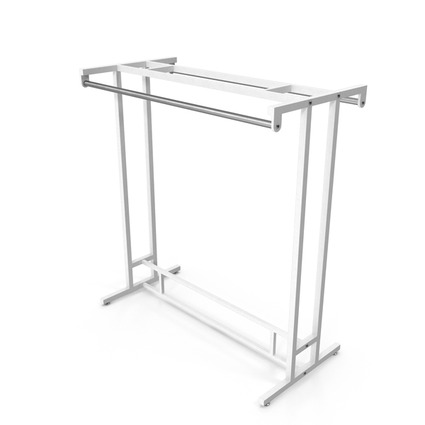 Rack: Clothing Double Rod Hangrail White PNG & PSD Images Rack: Clothing Double Rod Hangrail White PNG & PSD Images