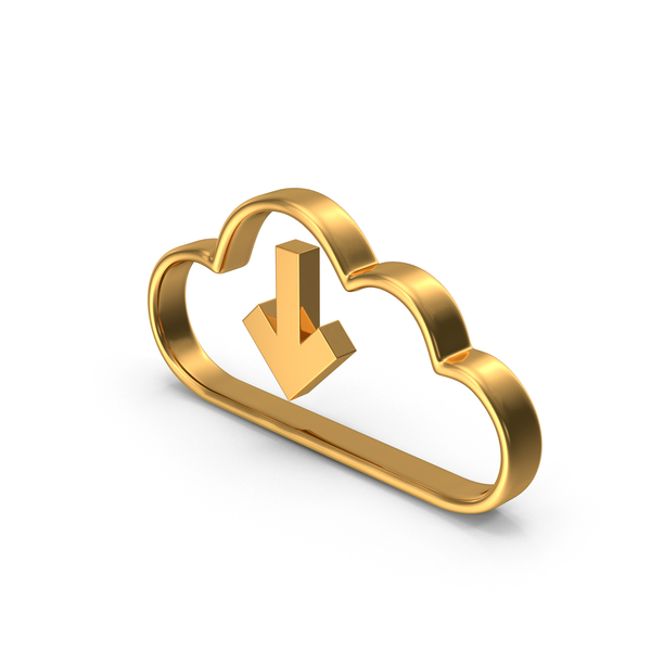 V2: Cloud Download Gold PNG & PSD Images V2: Cloud Download Gold PNG & PSD Images