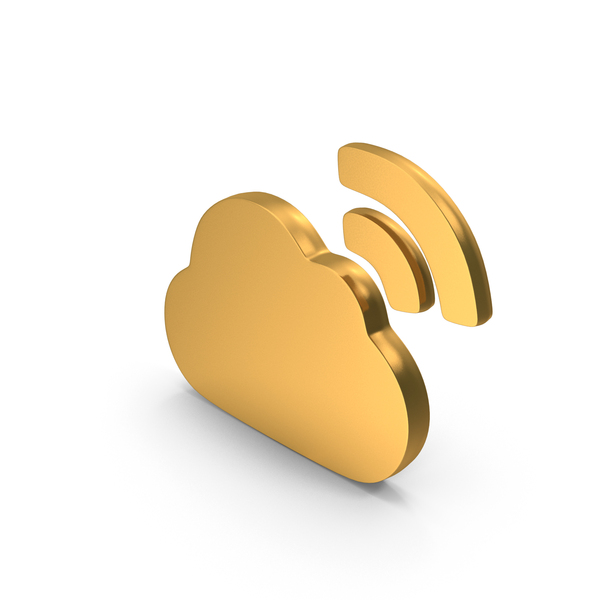 Cloud Web Icon WIFI Share Signal Gold PNG Images & PSDs for Download ...