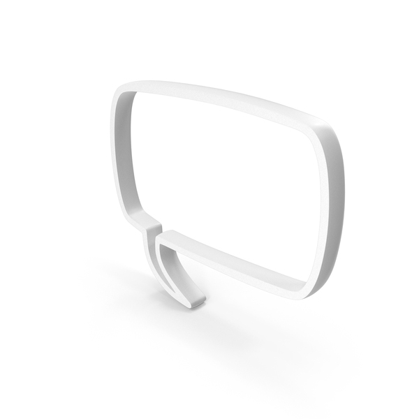Clouds Speech Balloon Icon White PNG & PSD Images