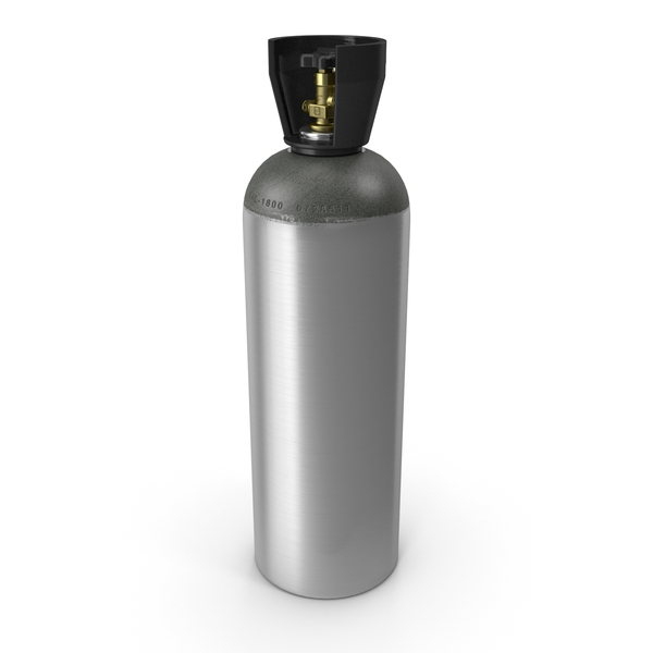 Gas: CO2 Cylinder with Needle Valve PNG & PSD Images