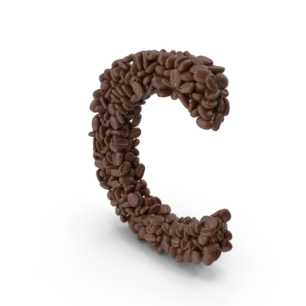 Roman Alphabet: Coffee Bean Letter C PNG & PSD Images Roman Alphabet: Coffee Bean Letter C PNG & PSD Images