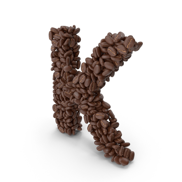 Roman Alphabet: Coffee Bean Letter K PNG & PSD Images Roman Alphabet: Coffee Bean Letter K PNG & PSD Images