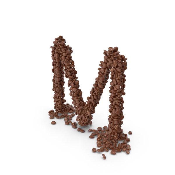 Roman Alphabet: Coffee Bean Letter M PNG & PSD Images Roman Alphabet: Coffee Bean Letter M PNG & PSD Images