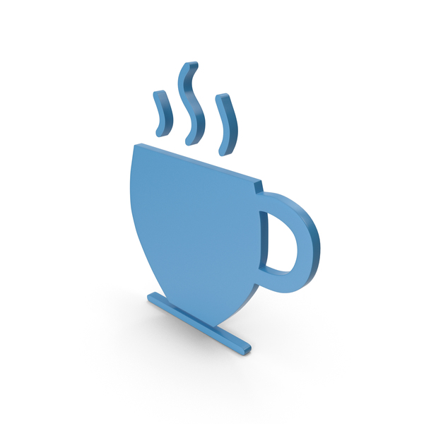 Computer Icon: Coffee Cup Blue Symbol PNG & PSD Images