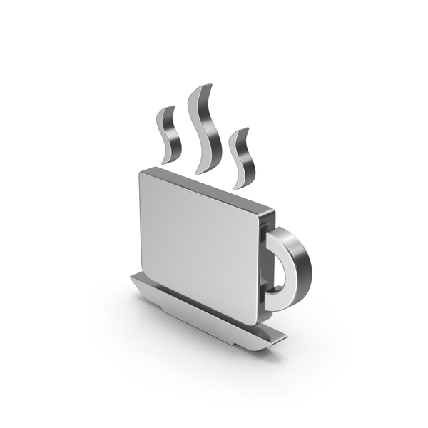 Computer Icon: Coffee Cup Symbol Silver PNG & PSD Images Computer Icon: Coffee Cup Symbol Silver PNG & PSD Images