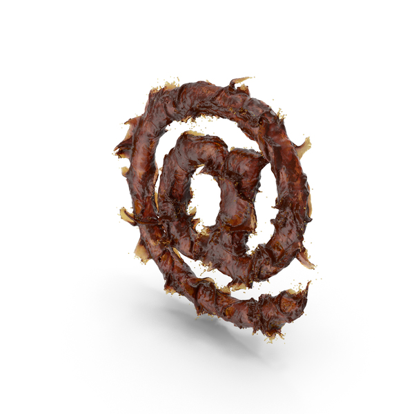 Language: Coffee Splash AT Symbol PNG & PSD Images