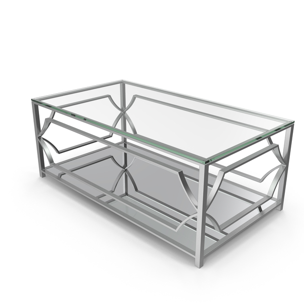 Coffee Table Rectangle Metal and Glass PNG & PSD Images
