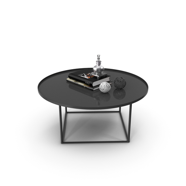 Coffee Table With Home Decor PNG & PSD Images