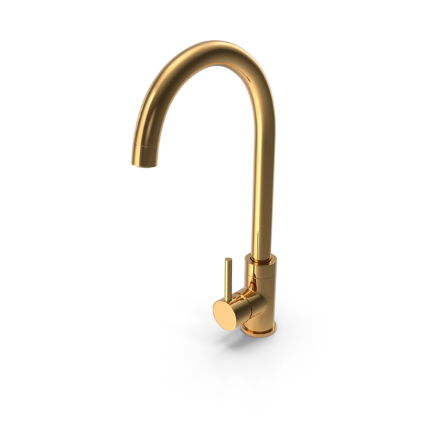 Bathroom Accessories: Coggia Golden Chrome Basin Mixer Tap PNG & PSD Images
