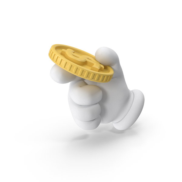 Coin In Cartoon Hand PNG & PSD Images