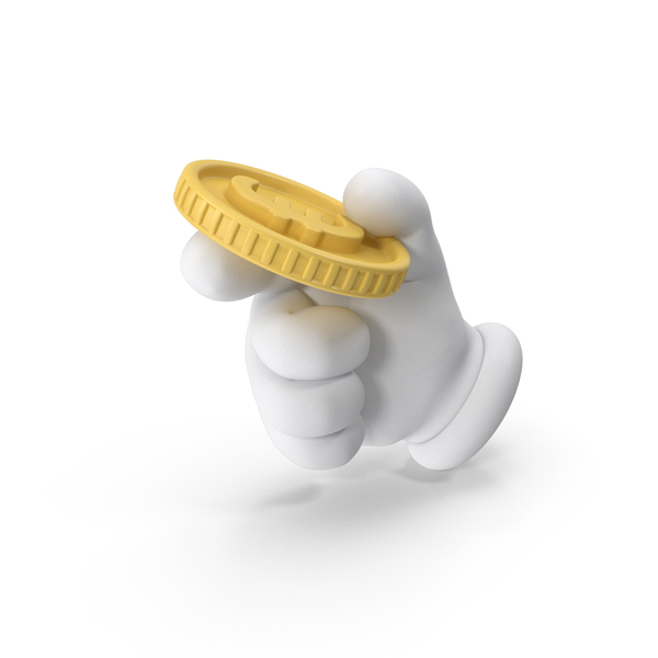 Coin In Cartoon Hand PNG & PSD Images