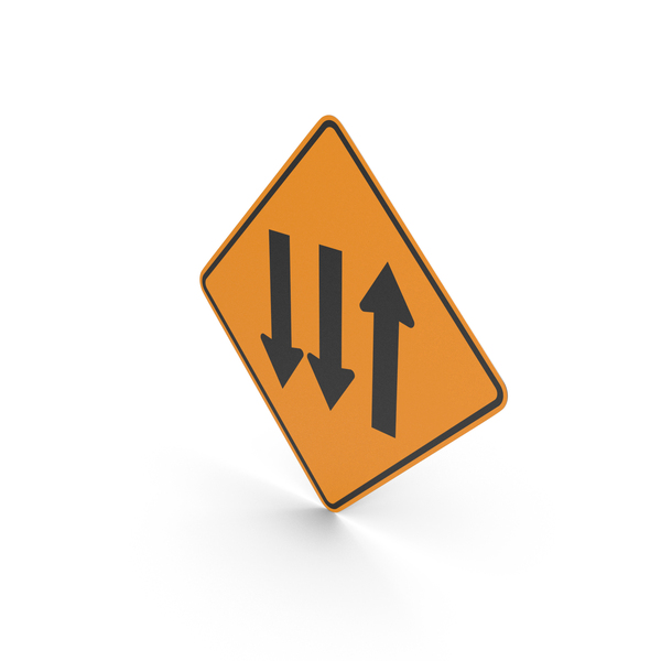 Traffic Signs: Colombian Sign Three Lanes PNG & PSD Images