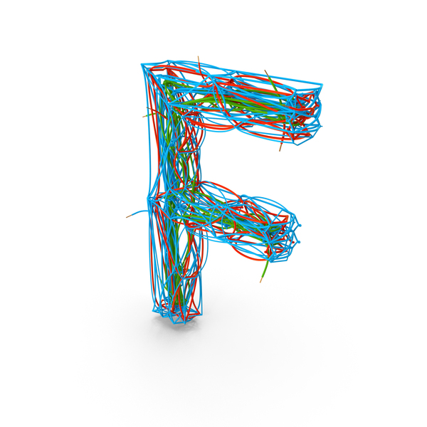 Number: Color Wire Letter F PNG & PSD Images Number: Color Wire Letter F PNG & PSD Images