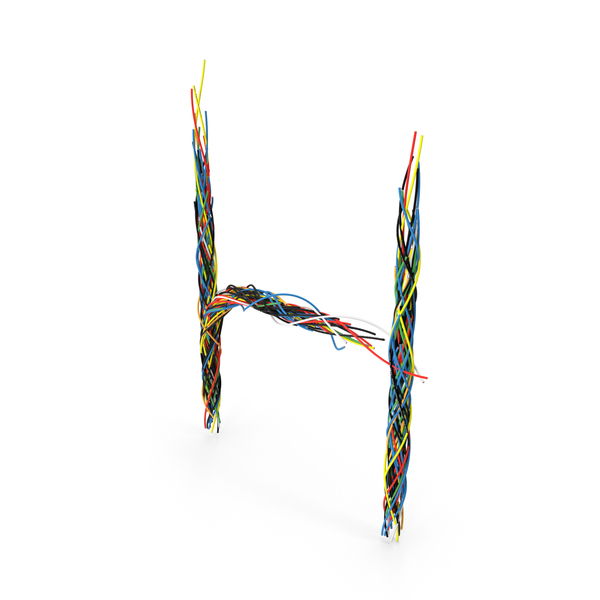 Language: Colored Cable H PNG & PSD Images