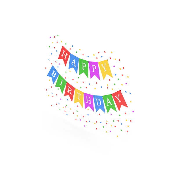 Colored Happy Birthday Banner PNG Images & PSDs for Download ...