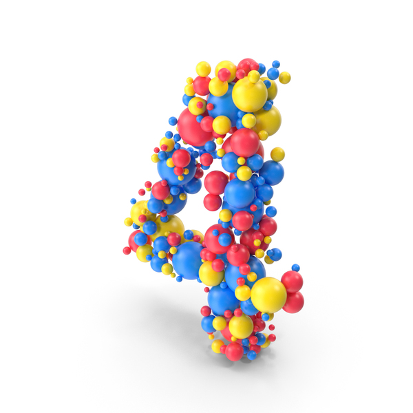 Colorful Balls Number 4 PNG & PSD Images