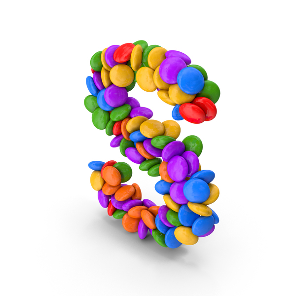 Language: Colorful Candy letter S PNG & PSD Images