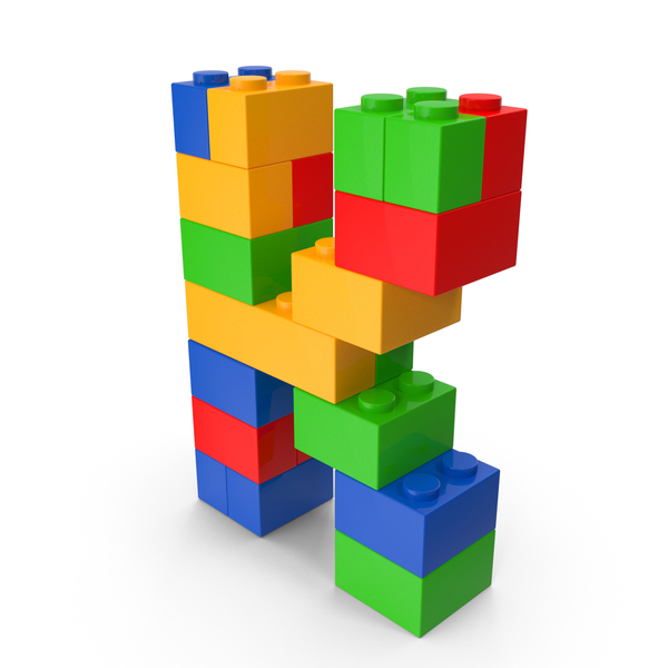 Language: Colorful Toy Brick Letter K PNG & PSD Images