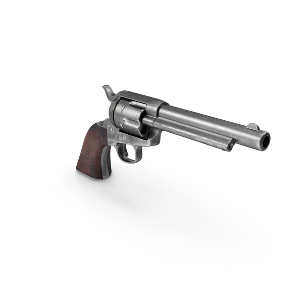 Revolver: Colt 1873 Single Action Army 5 1/2 Barrel With Cartridges PNG & PSD Images